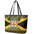 Jamaica Christmas Leather Tote Bag Coat Of Arms Merri Crissmuss - Wonder Print Shop