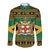 Jamaica Christmas Long Sleeve Button Shirt Coat Of Arms Merri Crissmuss - Wonder Print Shop