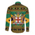 Jamaica Christmas Long Sleeve Button Shirt Coat Of Arms Merri Crissmuss - Wonder Print Shop