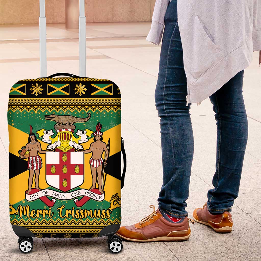 Jamaica Christmas Luggage Cover Coat Of Arms Merri Crissmuss - Wonder Print Shop