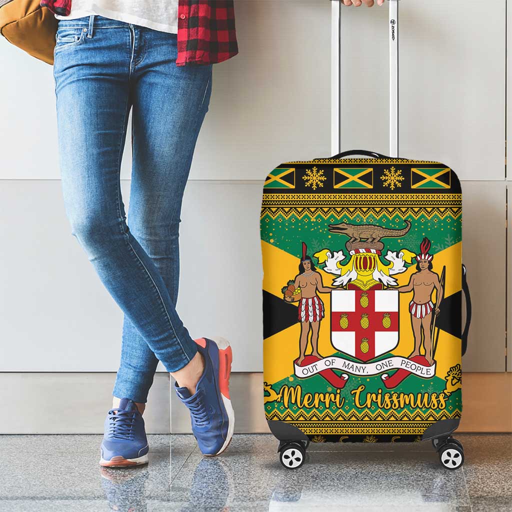 Jamaica Christmas Luggage Cover Coat Of Arms Merri Crissmuss - Wonder Print Shop