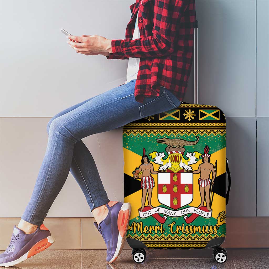 Jamaica Christmas Luggage Cover Coat Of Arms Merri Crissmuss - Wonder Print Shop