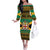 Jamaica Christmas Off The Shoulder Long Sleeve Dress Coat Of Arms Merri Crissmuss - Wonder Print Shop