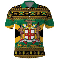 Jamaica Christmas Polo Shirt Coat Of Arms Merri Crissmuss - Wonder Print Shop