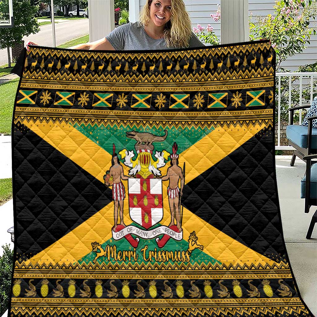Jamaica Christmas Quilt Coat Of Arms Merri Crissmuss - Wonder Print Shop