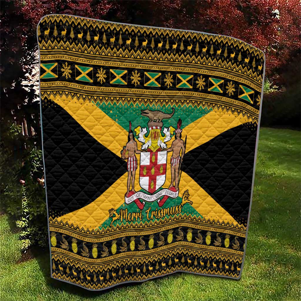 Jamaica Christmas Quilt Coat Of Arms Merri Crissmuss - Wonder Print Shop