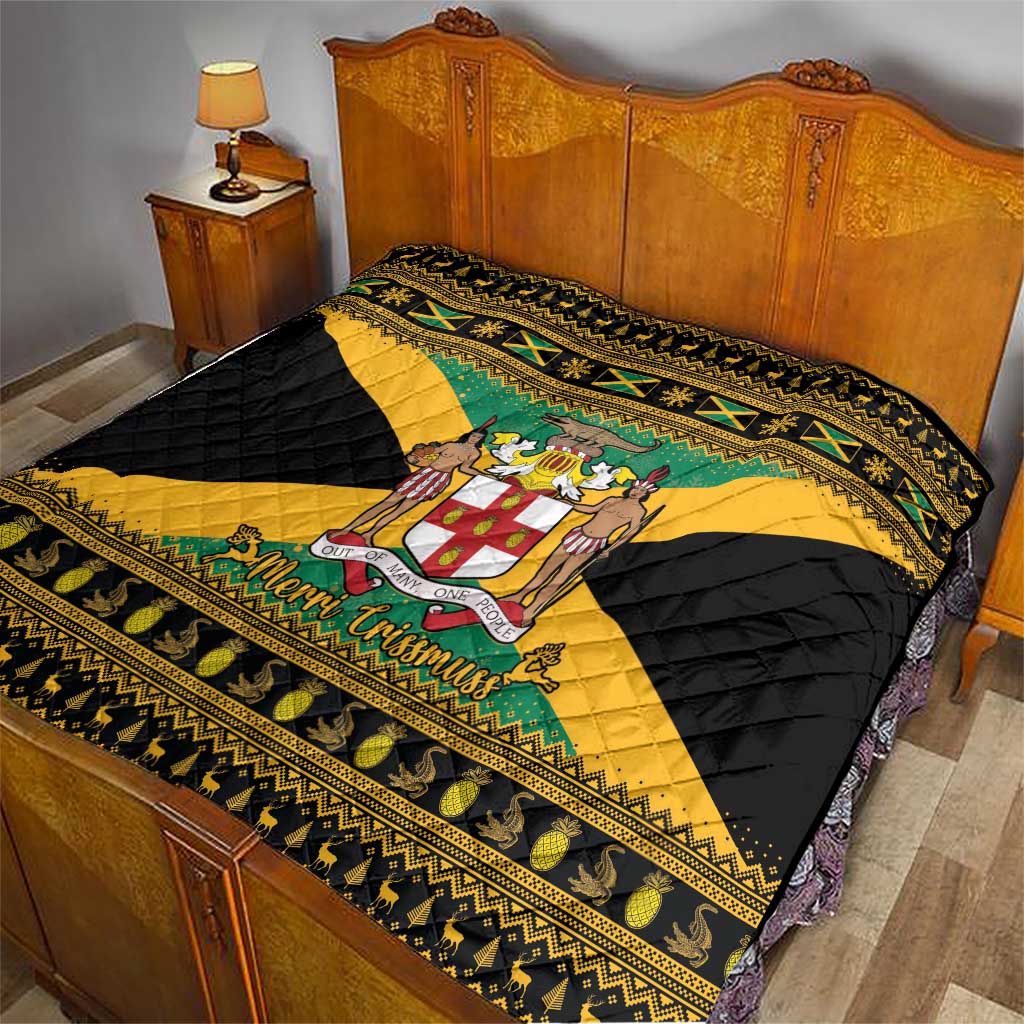 Jamaica Christmas Quilt Coat Of Arms Merri Crissmuss - Wonder Print Shop
