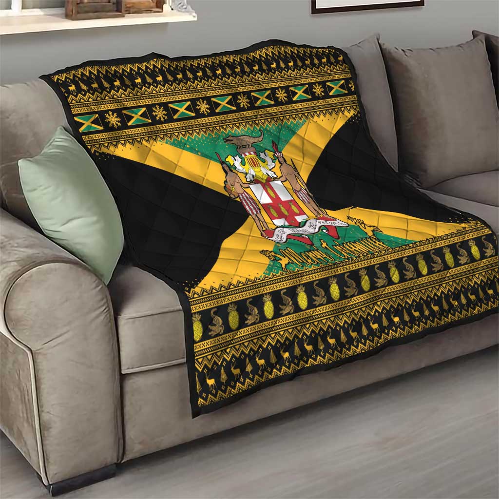 Jamaica Christmas Quilt Coat Of Arms Merri Crissmuss - Wonder Print Shop
