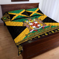 Jamaica Christmas Quilt Bed Set Coat Of Arms Merri Crissmuss - Wonder Print Shop