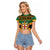Jamaica Christmas Raglan Cropped T Shirt Coat Of Arms Merri Crissmuss - Wonder Print Shop