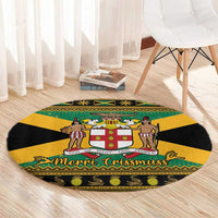 Jamaica Christmas Round Carpet Coat Of Arms Merri Crissmuss