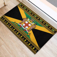 Jamaica Christmas Rubber Doormat Coat Of Arms Merri Crissmuss - Wonder Print Shop