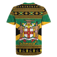 Jamaica Christmas Rugby Jersey Coat Of Arms Merri Crissmuss - Wonder Print Shop