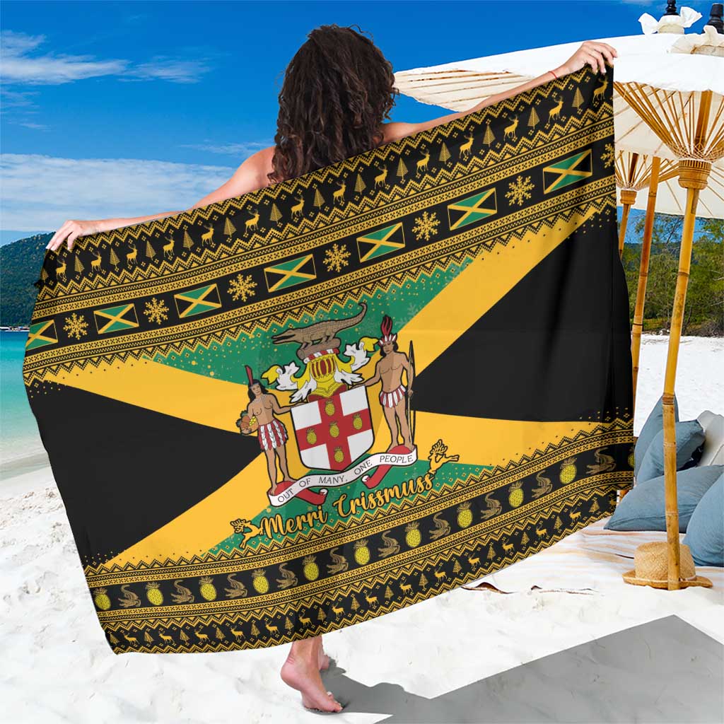 Jamaica Christmas Sarong Coat Of Arms Merri Crissmuss - Wonder Print Shop