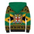 Jamaica Christmas Sherpa Hoodie Coat Of Arms Merri Crissmuss - Wonder Print Shop