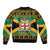 Jamaica Christmas Sleeve Zip Bomber Jacket Coat Of Arms Merri Crissmuss - Wonder Print Shop