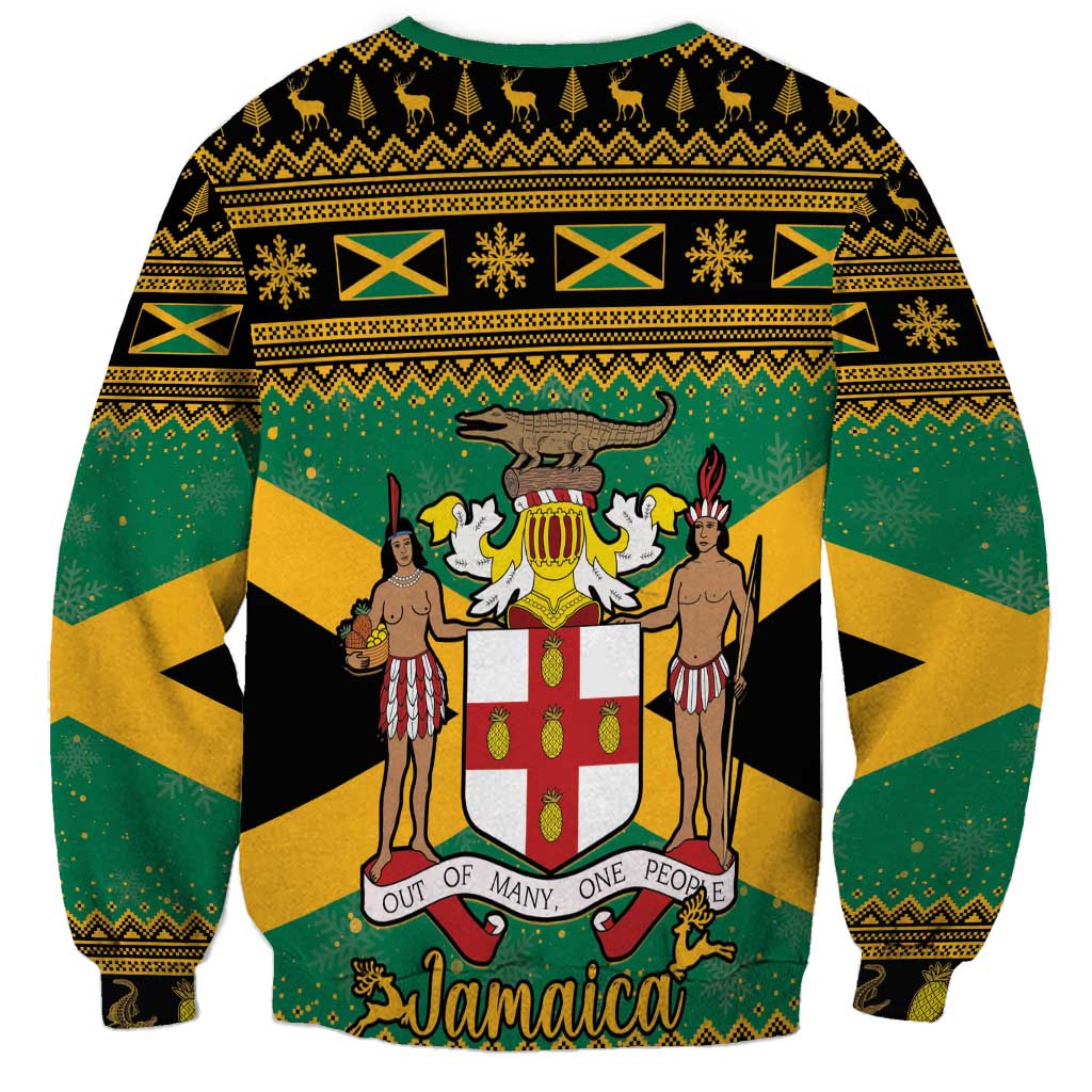 Jamaica Christmas Sweatshirt Coat Of Arms Merri Crissmuss - Wonder Print Shop