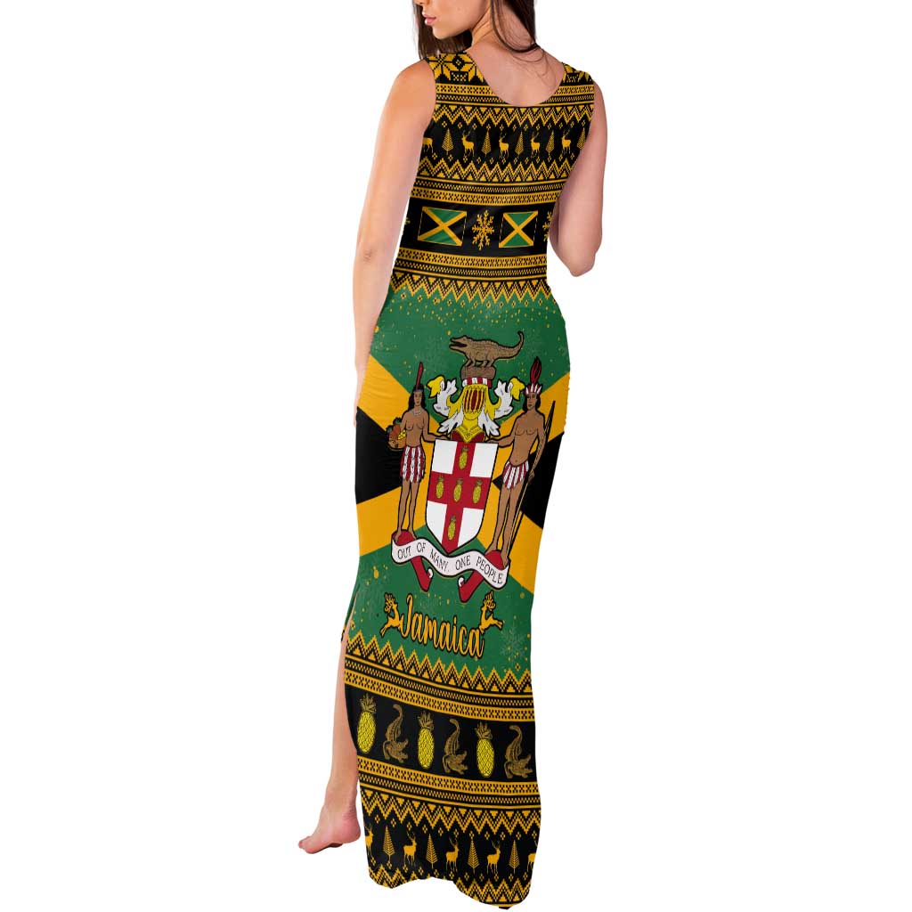 Jamaica Christmas Tank Maxi Dress Coat Of Arms Merri Crissmuss - Wonder Print Shop
