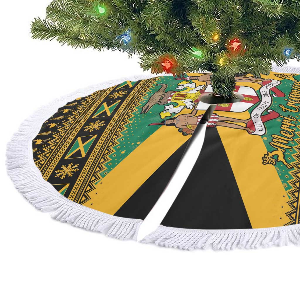 Jamaica Christmas Tree Skirt Coat Of Arms Merri Crissmuss - Wonder Print Shop