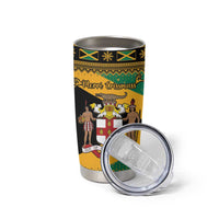 Jamaica Christmas Tumbler Cup Coat Of Arms Merri Crissmuss - Wonder Print Shop