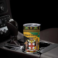 Jamaica Christmas Tumbler Cup Coat Of Arms Merri Crissmuss - Wonder Print Shop