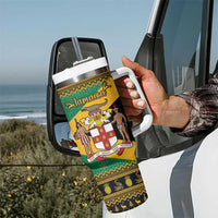 Jamaica Christmas Tumbler With Handle Coat Of Arms Merri Crissmuss - Wonder Print Shop