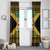 Jamaica Christmas Window Curtain Coat Of Arms Merri Crissmuss - Wonder Print Shop
