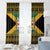 Jamaica Christmas Window Curtain Coat Of Arms Merri Crissmuss - Wonder Print Shop