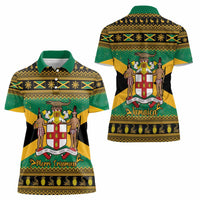 Jamaica Christmas Women Polo Shirt Coat Of Arms Merri Crissmuss - Wonder Print Shop
