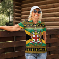 Jamaica Christmas Women Polo Shirt Coat Of Arms Merri Crissmuss - Wonder Print Shop