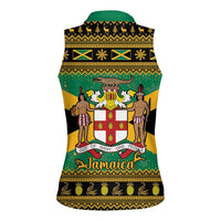 Jamaica Christmas Women Sleeveless Polo Shirt Coat Of Arms Merri Crissmuss - Wonder Print Shop