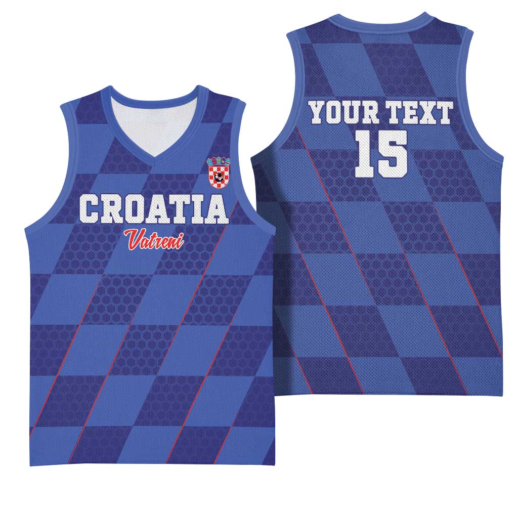 Custom Croatia Football Basketball Jersey Come On Vatreni - Wonder Print Shop