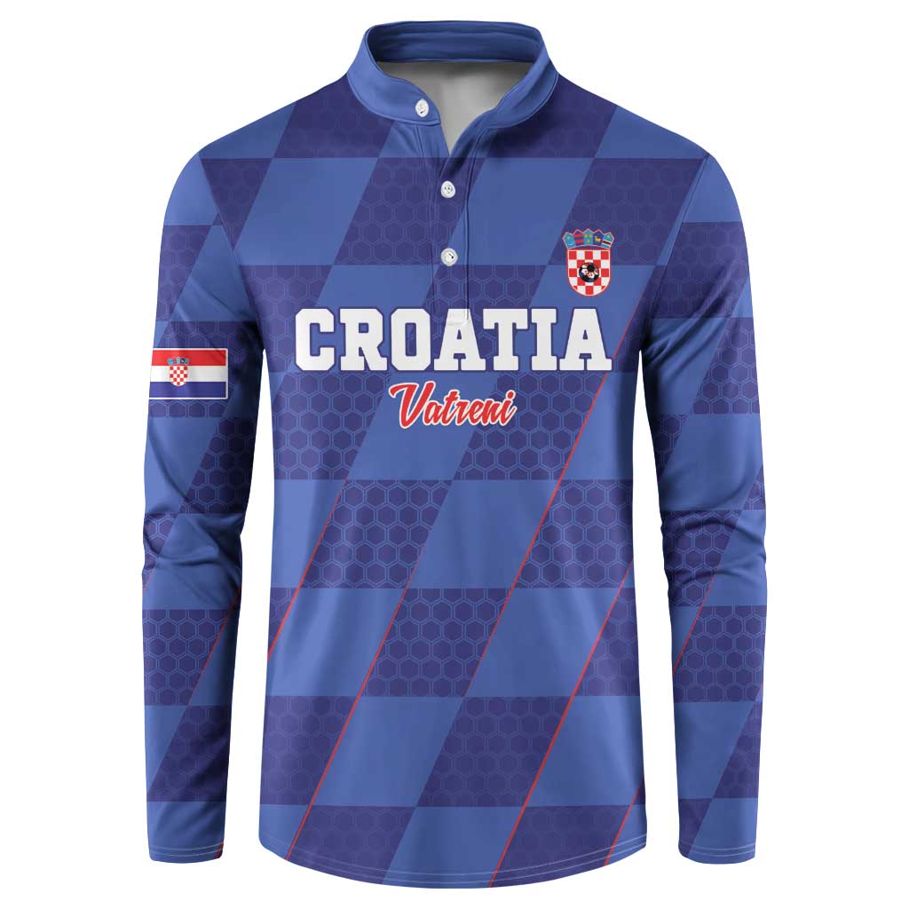 Custom Croatia Football Button Sweatshirt Come On Vatreni - Wonder Print Shop