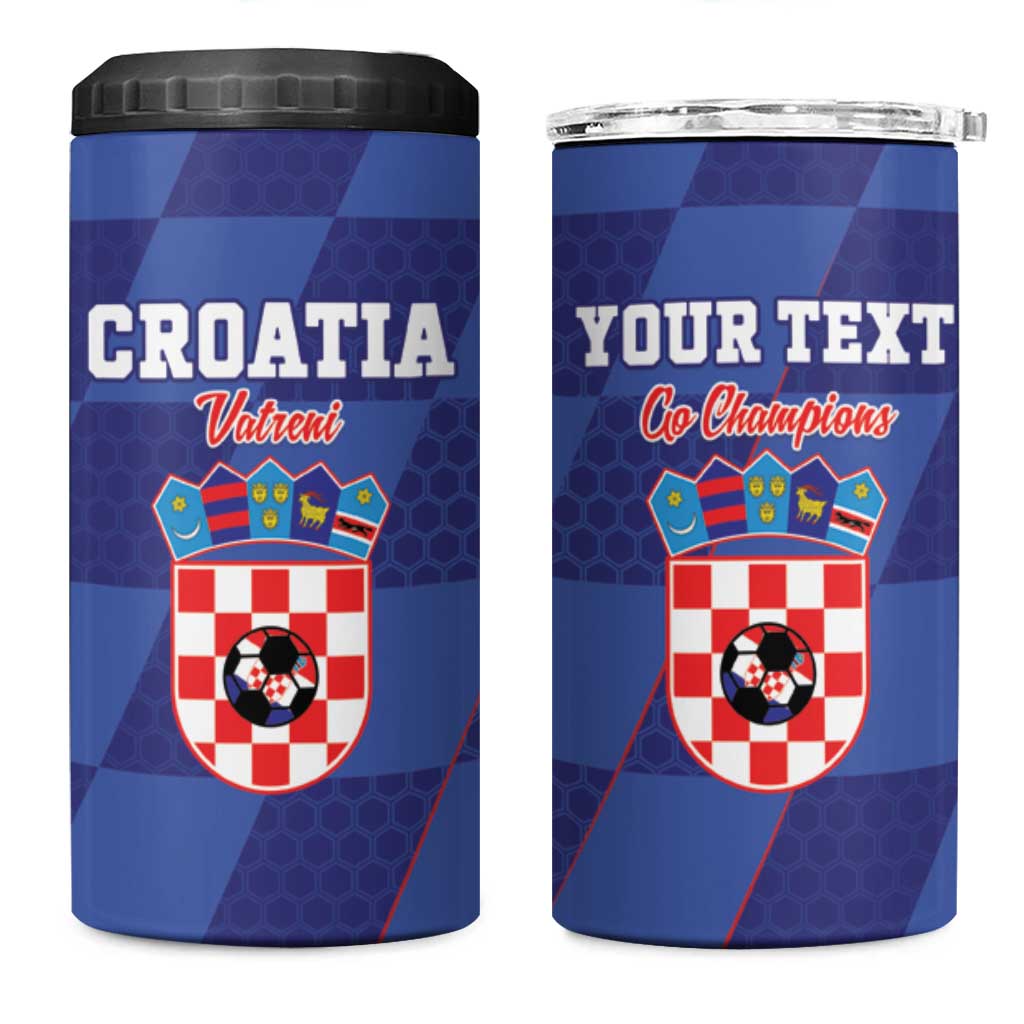 Custom Croatia Football 4 in 1 Can Cooler Tumbler Come On Vatreni - Wonder Print Shop