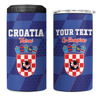 Custom Croatia Football 4 in 1 Can Cooler Tumbler Come On Vatreni - Wonder Print Shop
