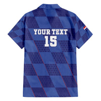 Custom Croatia Football Family Matching Off The Shoulder Long Sleeve Dress and Hawaiian Shirt Come On Vatreni - Wonder Print Shop