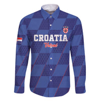 Custom Croatia Football Family Matching Off The Shoulder Long Sleeve Dress and Hawaiian Shirt Come On Vatreni - Wonder Print Shop