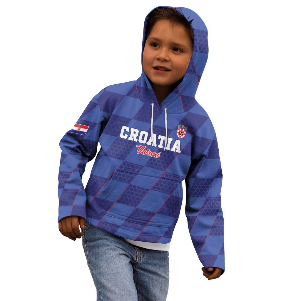 Custom Croatia Football Kid Hoodie Come On Vatreni - Wonder Print Shop