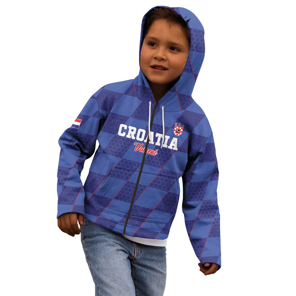 Custom Croatia Football Kid Hoodie Come On Vatreni - Wonder Print Shop