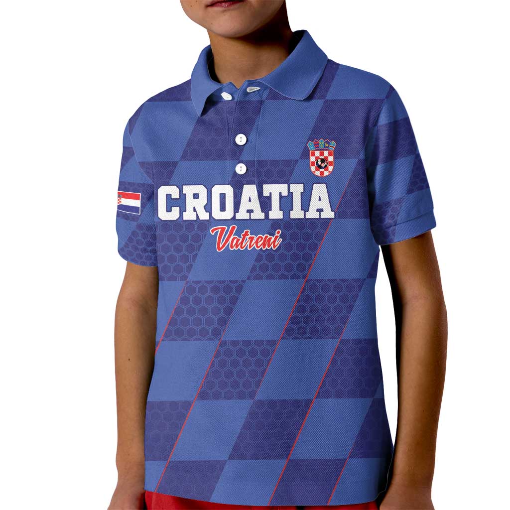 Custom Croatia Football Kid Polo Shirt Come On Vatreni - Wonder Print Shop