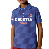 Custom Croatia Football Kid Polo Shirt Come On Vatreni - Wonder Print Shop