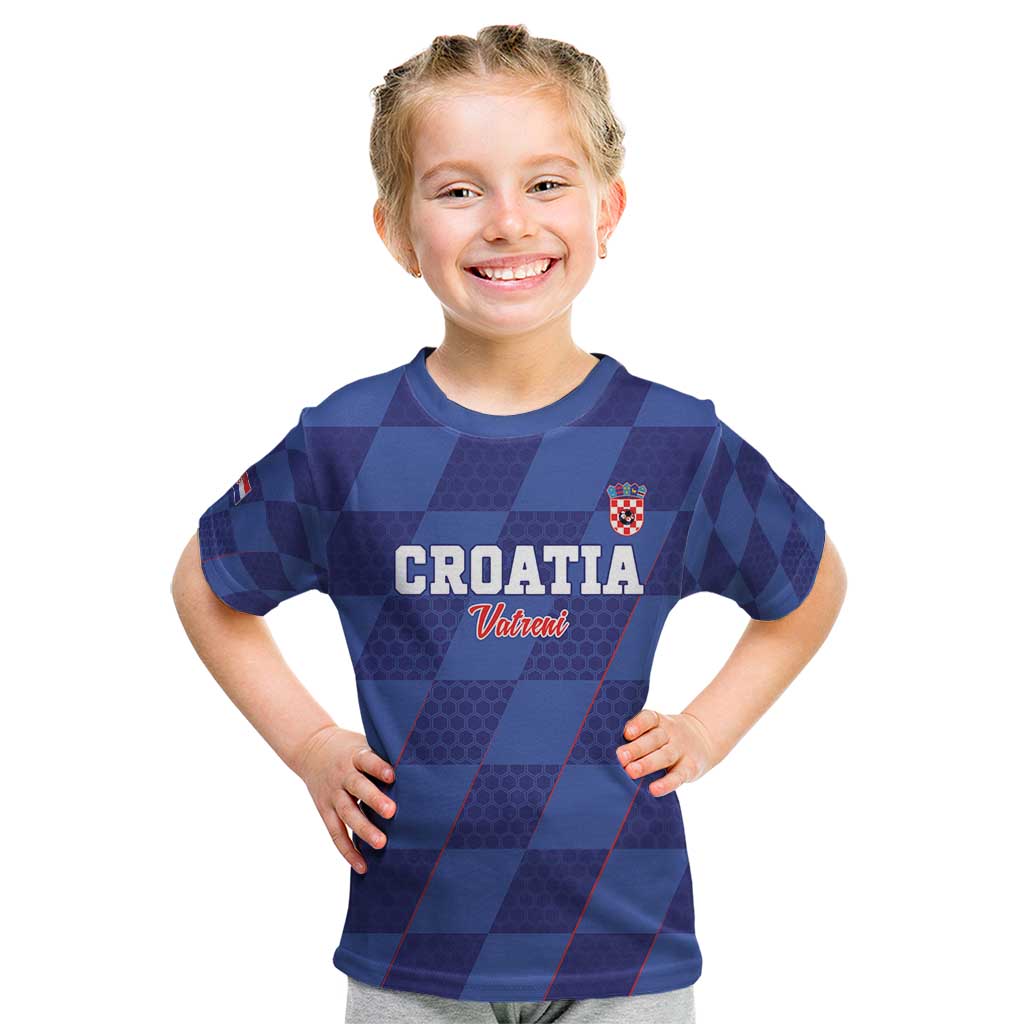 Custom Croatia Football Kid T Shirt Come On Vatreni - Wonder Print Shop