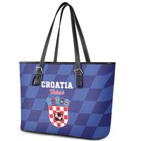 Croatia Football Leather Tote Bag Come On Vatreni - Wonder Print Shop
