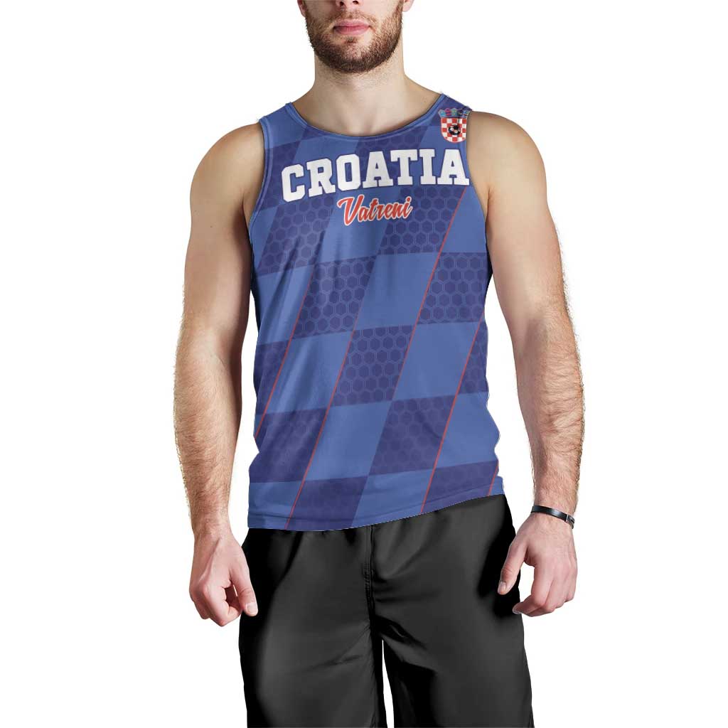 Custom Croatia Football Men Tank Top Come On Vatreni - Wonder Print Shop