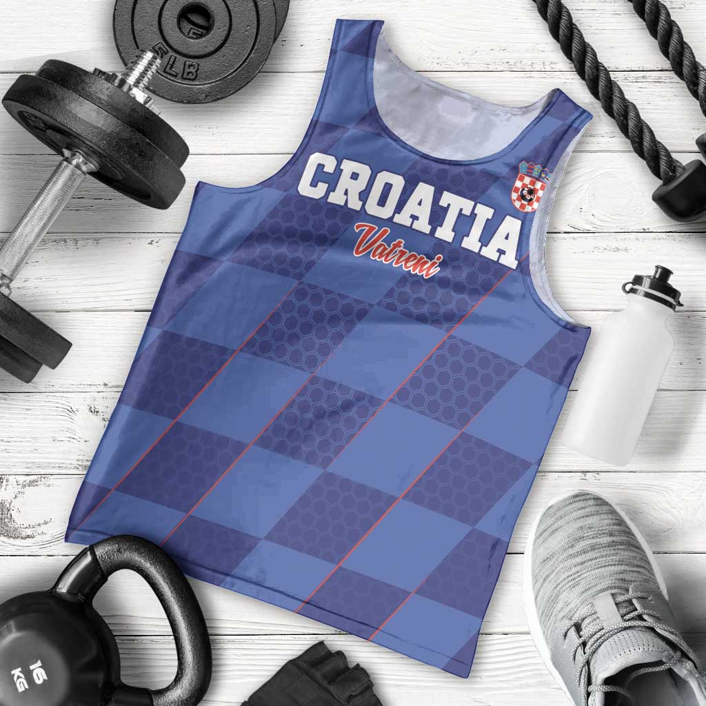 Custom Croatia Football Men Tank Top Come On Vatreni - Wonder Print Shop