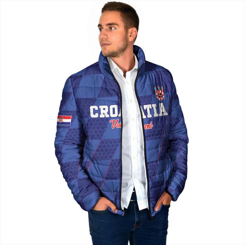 Custom Croatia Football Padded Jacket Come On Vatreni - Wonder Print Shop