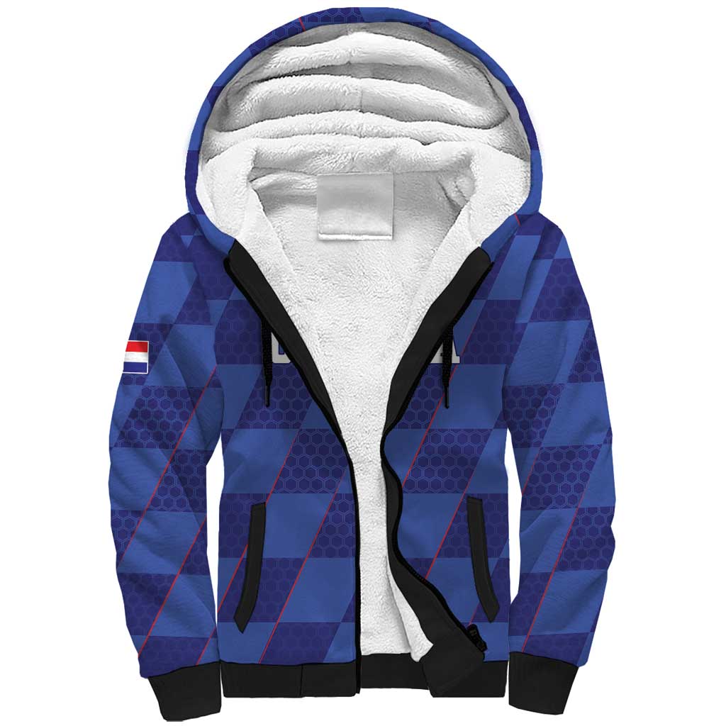 Custom Croatia Football Sherpa Hoodie Come On Vatreni - Wonder Print Shop