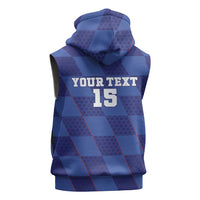 Custom Croatia Football Sleeveless Zip Hoodie Come On Vatreni - Wonder Print Shop