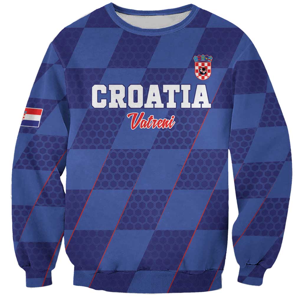 Custom Croatia Football Sweatshirt Come On Vatreni - Wonder Print Shop