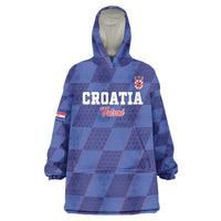 Custom Croatia Football Wearable Blanket Hoodie Come On Vatreni - Wonder Print Shop